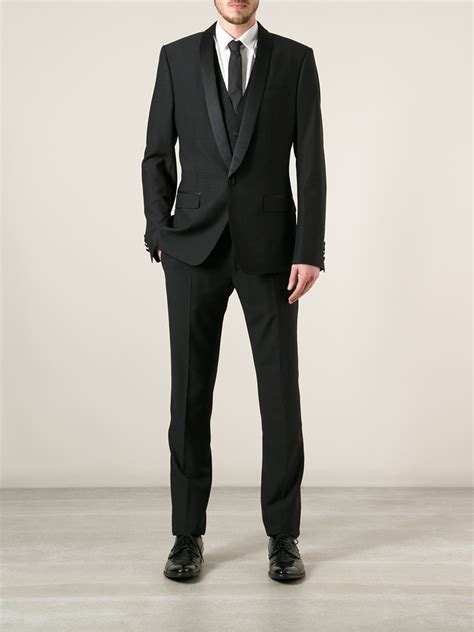 dolce and gabbana black suit